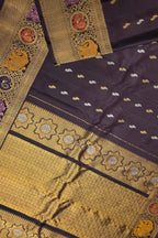 Maroon Handloom Gadwal Pure Silk Saree