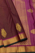 Maroon Handloom Kanjeevaram Pure Silk Saree