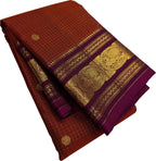 Maroon Handloom Kanjeevaram Pure Silk Saree — Handwoven, Bridal & Festive