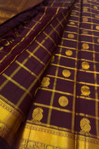 Maroon Handloom Kanjeevaram Pure Silk Saree