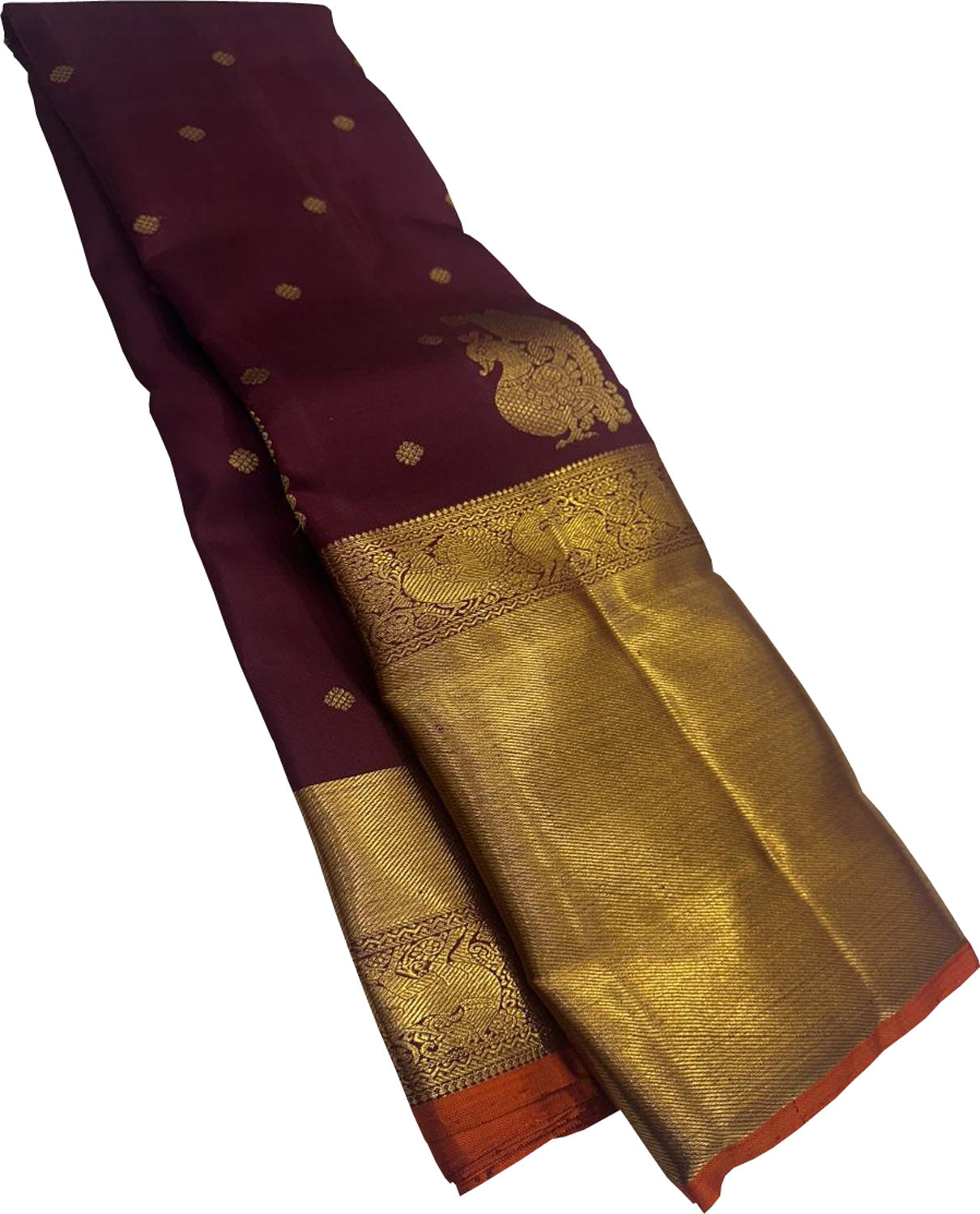 Maroon Kanjeevaram Pure Silk Saree Handloom Wedding Festive