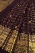 Maroon Kanjeevaram Pure Silk Saree Handloom Bridal Trousseau