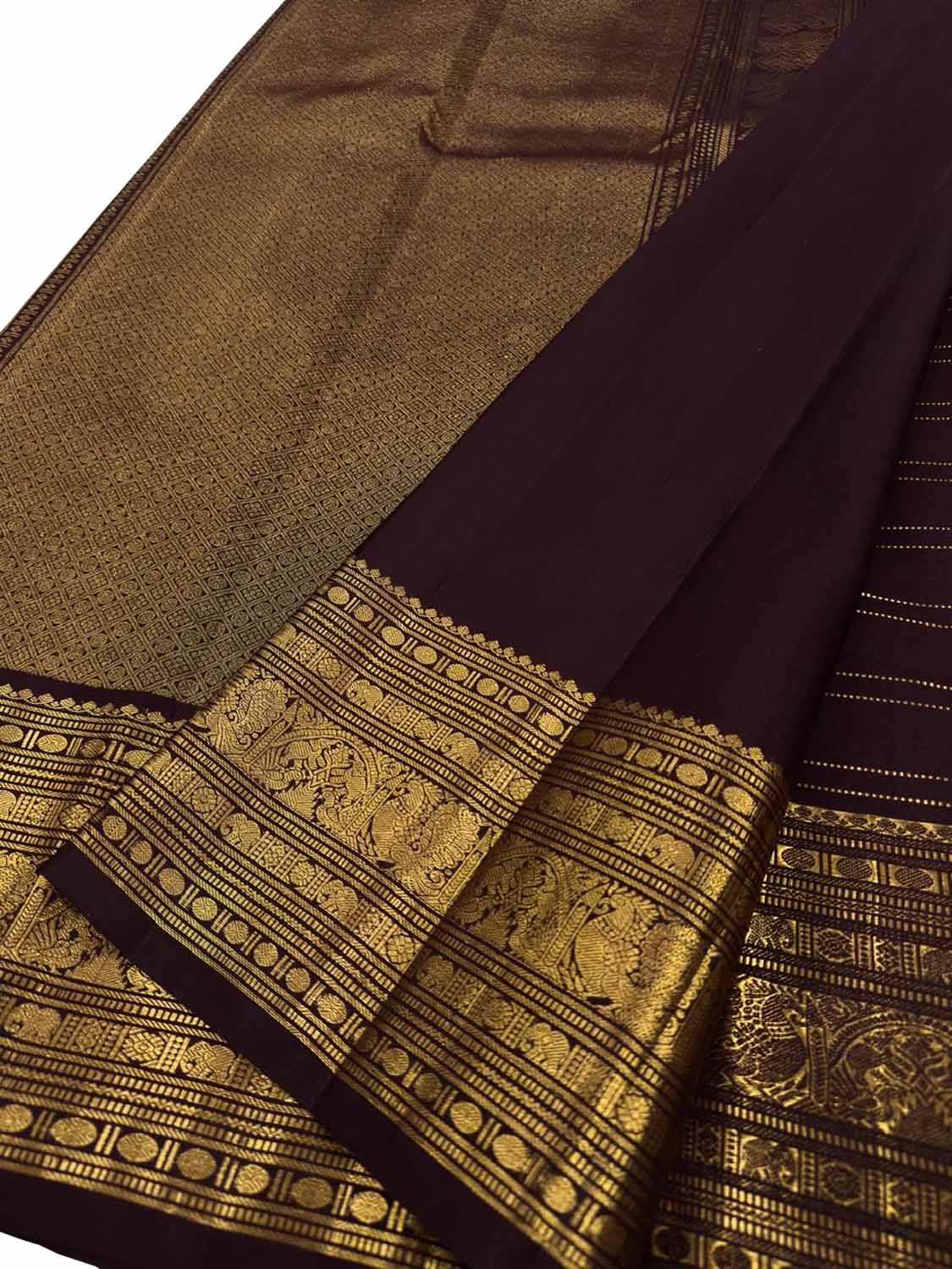 Maroon Kanjeevaram Pure Silk Saree Handloom Bridal Trousseau
