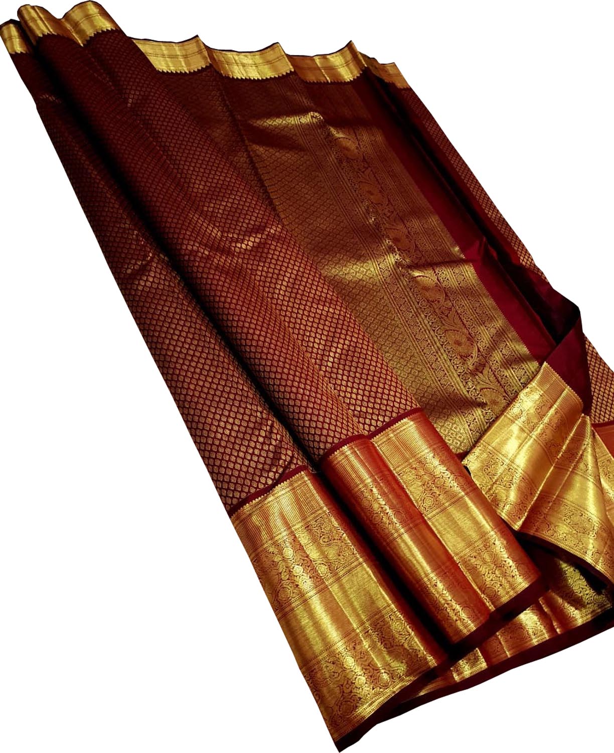 Maroon Pure Kanjeevaram Silk Saree Bridal