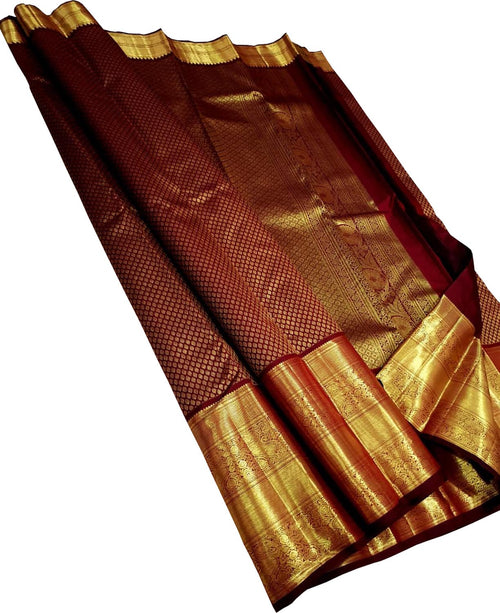 Maroon Pure Kanjeevaram Silk Saree Bridal
