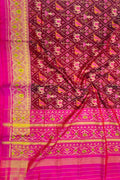 Maroon Pure Single Ikat Patan Patola Handloom Saree