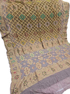 Multicolor Banarasi Bandhani Pure Georgette Tilfi Zari Saree