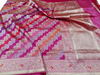 Multicolor Banarasi Katan Silk Saree Rangkat Weave Luxury Gift