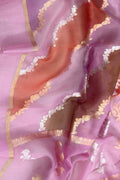 Multicolor Handloom Banarasi Pure Kora Organza Silk Sona Roopa Flower Design Saree