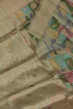 Multicolor Banarasi Kadwa Meenakari Silk Saree Handloom Zari Weave Festive