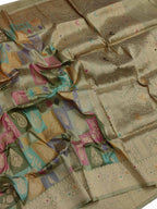 Multicolor Banarasi Kadwa Meenakari Silk Saree Handloom Zari Weave Festive