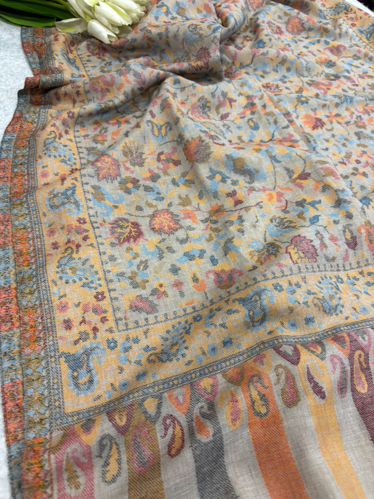Multicolor Pashmina Kashmiri Needle Work Shawl IS3K4BI226061801