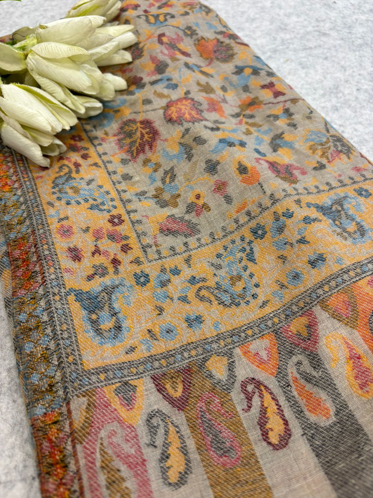 Multicolor Pashmina Kashmiri Needle Work Shawl IS3K4BI226061801