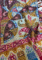 Multicolor Kashmiri Pashmina Stole—Vintage Buta Needle Work, Festive & Ethnic Wear