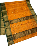 Orange Chanderi Handloom Pure Katan Silk Saree