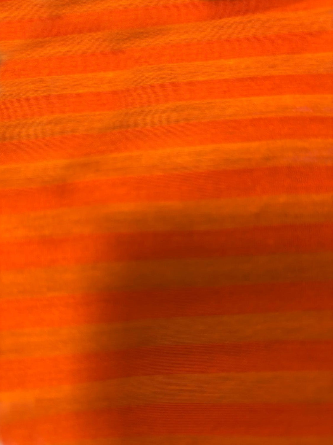 Orange Handloom Banarasi Cotton Silk Stripe Design Fabric
