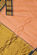 Orange Gadwal Handloom Pure Silk Saree