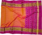 Orange Pure Single Ikat Patan Patola Handloom Saree