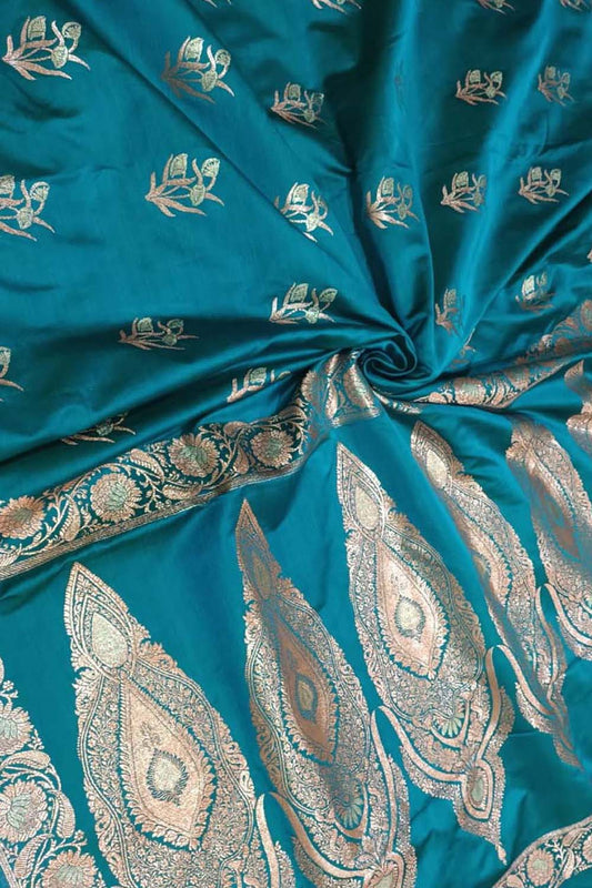 Regal Blue Banarasi Silk Saree - Classic Elegance