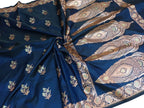 Stunning Blue Banarasi Silk Saree - Timeless Elegance - Luxurion World