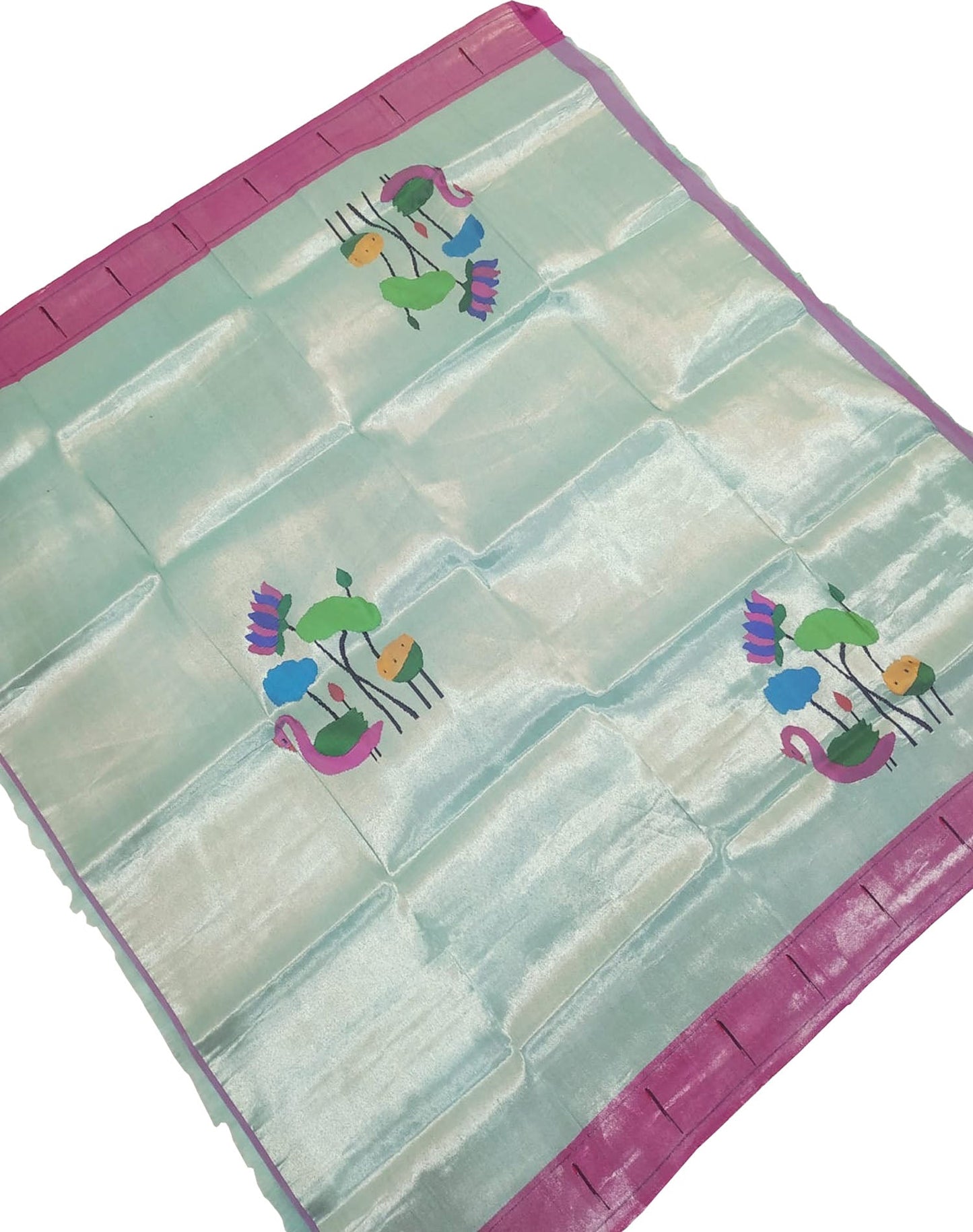 Stunning Blue Paithani Brocade Blouse Piece - Luxurion World