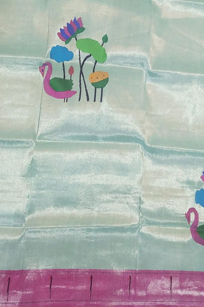 Stunning Blue Paithani Brocade Blouse Piece - Luxurion World