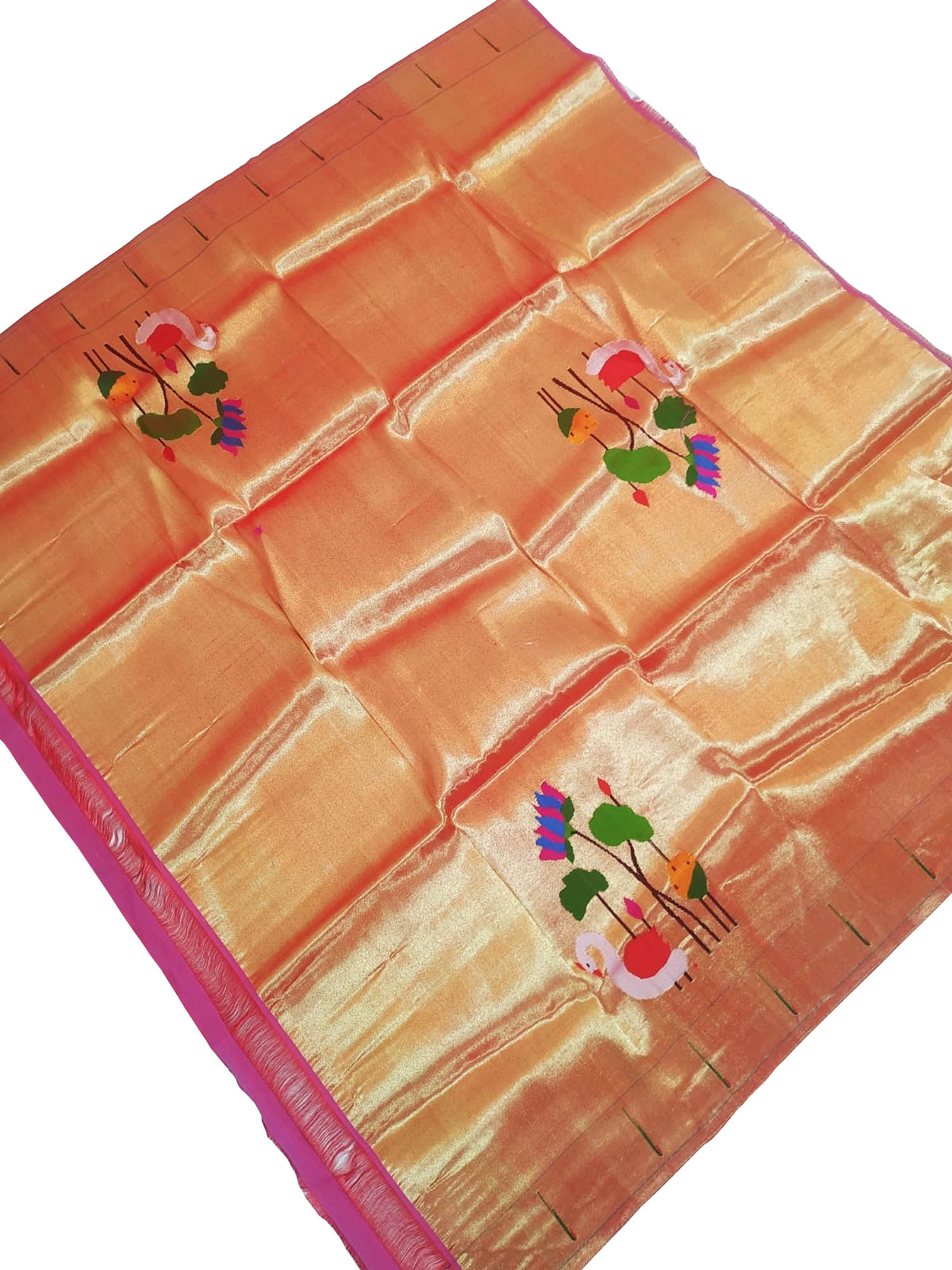 Golden Paithani Brocade Blouse - Handloom Crafted - Luxurion World