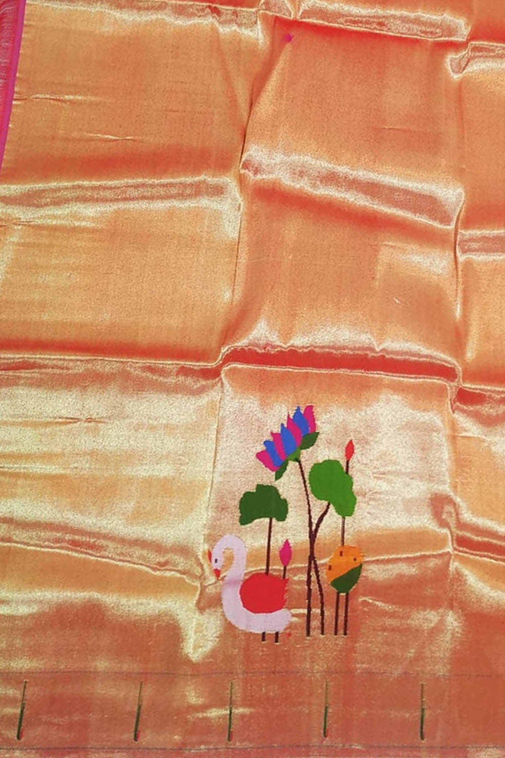 Golden Paithani Brocade Blouse - Handloom Crafted - Luxurion World