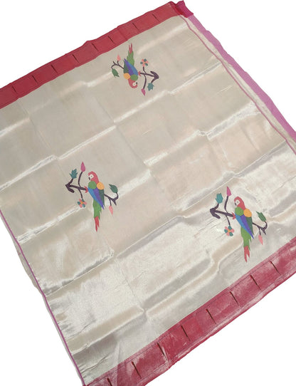 Silver Paithani Brocade Blouse: Classic Elegance - Luxurion World