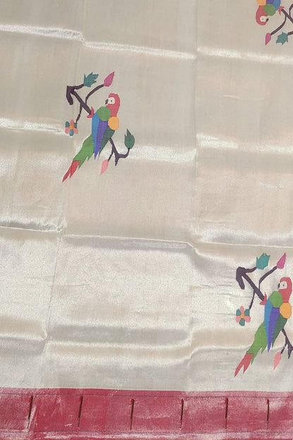 Silver Paithani Brocade Blouse: Classic Elegance - Luxurion World