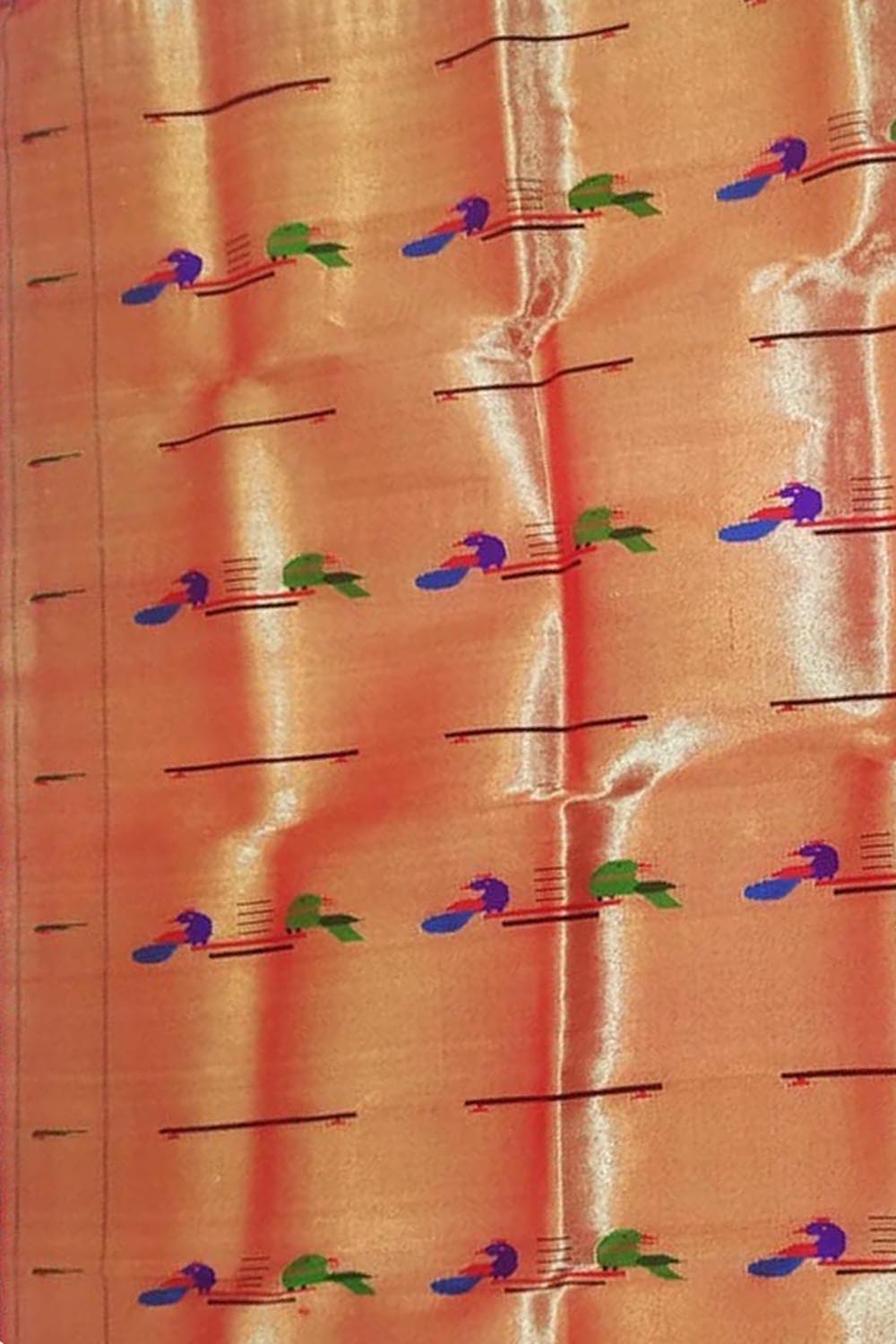 Exquisite Golden Paithani Handloom Brocade Blouse - Luxurion World