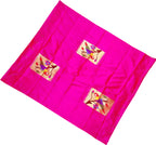 Pink Handloom Paithani Pure Silk Blouse Piece Fabric( 1 Mtr ) - Luxurion World