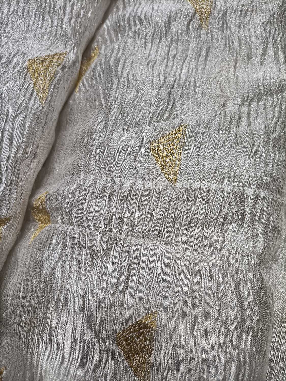 Dyeable Handloom Banarasi Pure Tissue Silk Dupatta - Luxurion World- Crafted Heirlooms