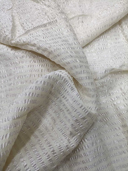 Dyeable Handloom Banarasi Pure Moonga Silk Stripe Design Dupatta - Luxurion World