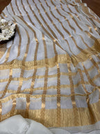 Stunning Dyeable Banarasi Chiffon Dupatta - Handloom Beauty - Luxurion World