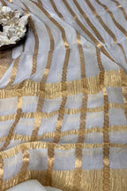 Stunning Dyeable Banarasi Chiffon Dupatta - Handloom Beauty - Luxurion World
