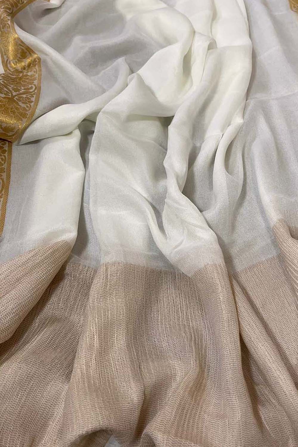 Vibrant Dyeable Banarasi Chiffon Dupatta - Handloom Beauty - Luxurion World