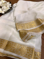 Vibrant Dyeable Banarasi Chiffon Dupatta - Handloom Beauty - Luxurion World