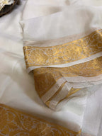 Vibrant Dyeable Banarasi Chiffon Dupatta - Handloom Beauty - Luxurion World