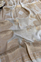 Stunning Dyeable Banarasi Chiffon Dupatta - Handloom Beauty - Luxurion World