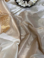 Chiniya Silk Dupatta: Dyeable Banarasi Handloom Elegance - Luxurion World