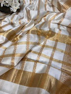 Chiniya Silk Dupatta: Dyeable Banarasi Handloom Elegance - Luxurion World
