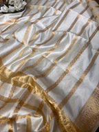 Chiniya Silk Dupatta: Dyeable Banarasi Handloom Elegance - Luxurion World