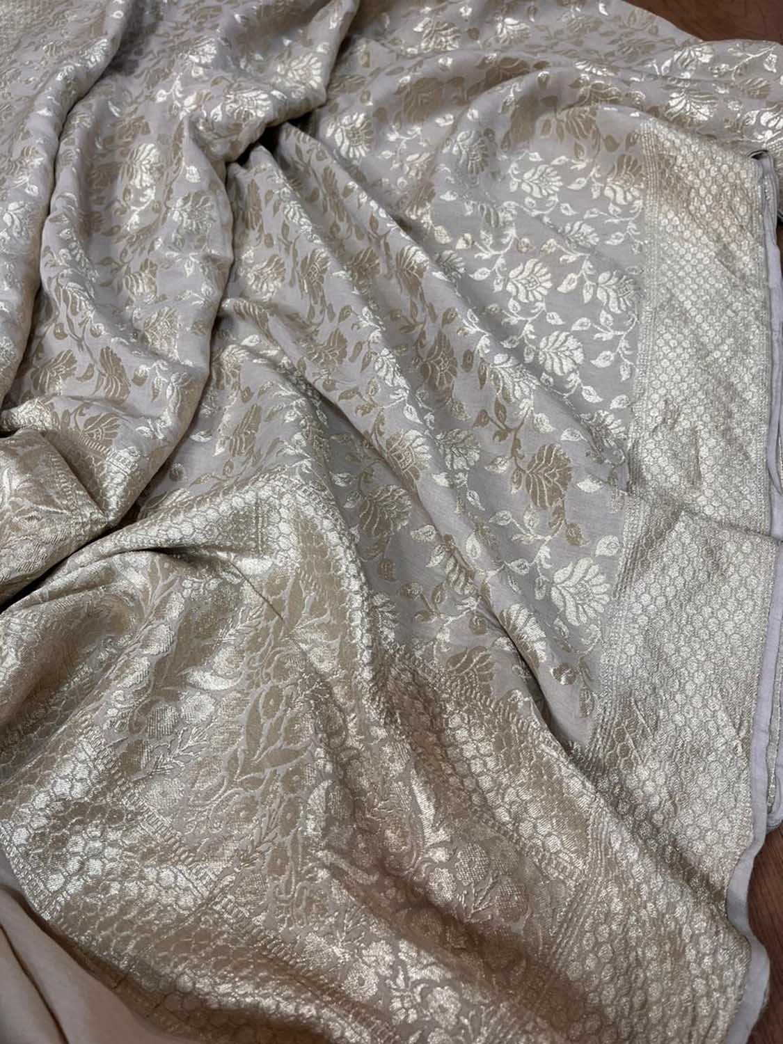 Vibrant Dyeable Banarasi Handloom Moonga Georgette Dupatta - Luxurion World
