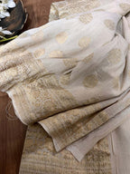 Vibrant Dyeable Banarasi Handloom Moonga Georgette Dupatta - Luxurion World