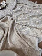 Stunning Dyeable Banarasi Handloom Moonga Georgette Dupatta - Luxurion World