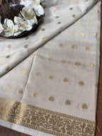 Vibrant Dyeable Banarasi Handloom Moonga Silk Dupatta - Luxurion World