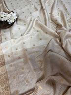 Vibrant Dyeable Banarasi Handloom Moonga Silk Dupatta - Luxurion World- Crafted Heirlooms