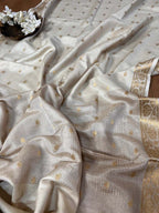Vibrant Dyeable Banarasi Handloom Moonga Silk Dupatta - Luxurion World- Crafted Heirlooms