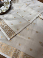 Vibrant Dyeable Banarasi Handloom Moonga Silk Dupatta - Luxurion World- Crafted Heirlooms